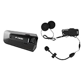 Cardo PACKTALK Edge Motorrad Bluetooth Kommunikationssystem Headset Gegensprechanlage – Doppelpack & Unisex 2ND Helmet Packtalk Edge 2. Helm-KIT JBL, Schwartz, One S