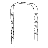 Schwarzer Dekorativer Bogen Für Die Terrasse Dekorative Gartenbogenstütze Stabilisierte Garten-Hochzeitsbogenstütze Geeignet Für Alle Arten Von Kletterpflanzen Gärten Hinterhöfe(280*240*40cm)