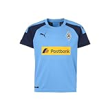 PUMA Jungen BMG Away Shirt Replica Jr with Trikot, Team Light Blue-Peacoat, 152
