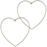 matches21 Metall Herz Drahtherz Dekoration zum Hängen Deko-Herz Herzform Drahtstärke 4 mm 2er Set Gold matt - Ø 30