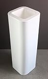Kloris Blumentopf Cache-Pot quadratische Säule Candy 30 x 30 x 70 cm Höhe Polyethylen weiß Tiefe 24