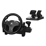 NBCP R270 Gaming Lenkrad mit Pedalen, 270° Lenkrad mit Vibrationseffekt, Kompatibel mit PC, PS3, PS4, Xbox One, Xbox Series X/S & Nintendo Switch – Perfekt für Rennsp
