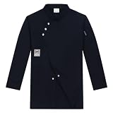 Kochanzug Hospitality Uniform Atmungsaktive Herren Kochjacke Langarm Kurzarm Koch Jacke Bäckerjacke weiß Kochkleidung mit knöpfen Küchebekleidung Hemd für Kö