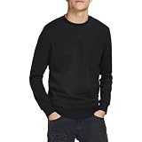 JACK & JONES Herren Jjebasic Crew Neck Noos Sweatshirt, Black, L EU