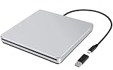 NOLYTH Externes CD Laufwerk für Laptop, DVD Laufwerk Extern für Mac MacBook, Slot-in Externe Optische Laufwerke, Portable USB CD Laufwerk Extern Brenner Externes Laufwerk für PC Apple Windows Desktop