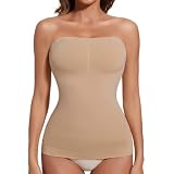 Joyshaper Damen Unterhemd Trägerlos Bauch Weg Hemd Shape Shapewear Formende Tank Tops Figurformende Shirt Trägertop Body Shaper Beige,XL