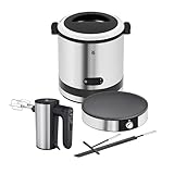 WMF Set 3-teilig Küchenminis 3in1 Eismaschine, Ice Maker für Frozen Joghurt, Sorbet und Eiscreme und Lono Crepes Maker, Creperie mit Wender und Teigverteiler und Kult X Edition Handrührg