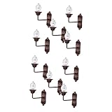 Angoily 10 Stk Puppenhaus Wandleuchte Sandtischlampe Sandtisch-layout-dekor Wandleuchten Feengarten Dekoration Mini-laterne Außenwandlaterne Outdoor-dekor Leuchtende Wandlampe Leuchter Ab