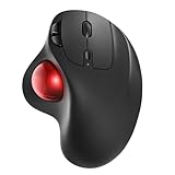 Nulea M501 Kabellose Trackball Maus, Wiederaufladbare Ergonomische Maus, Präzises und Reibungsloses Tracking, 3-Geräte-Verbindung (Bluetooth oder 2,4G USB-Empfänger), Kompatibel für Mac, Window