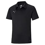 PUMA Unisex Kinder Teamliga Sideline Polo Jr Shirt, Puma Black-puma White, 176 EU