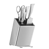 WMF Grand Gourmet Messerblock mit Messerset 6teilig, Made in Germany, 4 Messer geschmiedet, Schere, Edelstahl-Block, Performance C