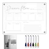 Trockenlöschtafel für Kühlschrank, Acryl-Magnettafel für Kühlschrank, Wochenplaner, Notizbuch, Planer Board | Acryl-Planung