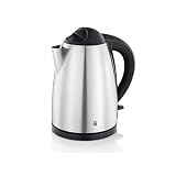 WMF Bueno Wasserkocher Edelstahl 1,7l, elektrischer Wasserkocher mit Kalkfilter, 2400 W, beleuchtete Wasserstandsanzeige,