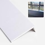 Fensterbankabdeckplatte Dekorative Fensterbankabdeckung für Zuhause, Fensterbankabdeckung mit Holzstruktur für Veranda / Balkon, Wasserdichte Fensterbankabdeckung aus Acryl(White,100x10cm/39.4x3.9in)