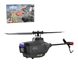 Metalakaer RC Hubschrauber Flugzeuge, C127 4CH Single-Rotor Brushless Scout Drone Model, Indoor & Outdoor Flying Toy Plane Gift for Beginner (RTF Version/Schwarz)