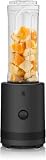 WMF Küchenminis Smoothie-to-go, Mini Standmixer mit zwei Mix-/Trinkbehältern 0,6l, Mixer Hochleistungsmixer 300 W, edelstahl matt, schw