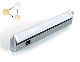 Led Unterbauleuchte Schwenkbar Küchenlampe Unterbau Schrankbeleuchtung mit Schalter Schrauben Dübel Verbindungskabel Warmweiß 3 Farbton Neutralweiß Kaltweiß 350 Lumen 33