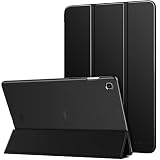 MoKo Hülle Kompatibel für Samsung Galaxy Tab S5e 2019, PU Leder Tasche Schutzhülle mit Transluzent Rücken Deckel Auto Schlaf/Wach Funktion Perfekt für Galaxy Tab S5e SM-T720/SM-T725 2019 - Schw