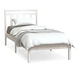 HETFTJN Pflegebett Einzelbetten/Doppelbett Familienbett Bett Einzelbett/Double Bed - Massivholzbett Weiß 90x190 cm für Gästezimmer Hotel Schlafsaal S
