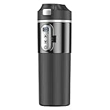 12v Car Coffee Mug | Travel Coffee Mug Warmer Digital Lcd Display | Car Kettle Electric Vehicle Heated Water Cup | Temperature Control Portable Coffee Tea Cup Black Easy To Carry For Cars For T