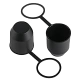 2 STK Anhängerkupplung Schutzkappe, Abdeckung Anhängerkupplung Abdeckung, Schutzkappe Anhängerkupplung mit Halterung Sicherungsring, Universal Kugelabdeckung für 50mm Auto Wohnmobil Kugelkop
