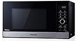 Panasonic NN-GD38HSGTG Mikrowelle mit Grill (1000 W, Inverter, Dampfgaren, energieeffizientes Kombikochen, Pizza-Pfanne, 23 Liter) edelstahl-schw