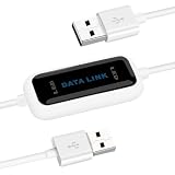 SALCAR Datenkabel High-Speed USB 2.0 PC zu PC Linkkabel für Windows 11/10/8.1/8/7/Vista/XP/2000, einfachster Datenaustausch zwischen 2 Comp