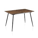 TUKAILAI Esstisch Ausziehbar 120-160cm, Küchentisch aus Holz für 4–8 Personen, Esszimmertisch mit Metallbeinen, Moderner Rechteckiger Tisch Speisetisch für Küche Esszimmer Wohnzimmer, W