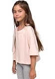 Urban Classics Mädchen T-Shirt Girls Short Kimono Tee, Oversized Crop T-Shirt für Mädchen, pink, 146/152