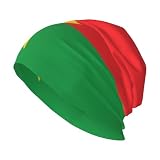 QWVBN Flagge von Burkina Faso bedruckte Strickmütze für Erwachsene, elastisch und weich, geeignet für Outdoor-Aktivitäten und den täglichen Gebrauch, Schw