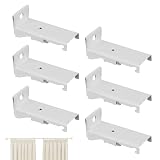 Gardinenstangenhalter Für Innenmontage | Befestigungswinkel für Gardinenlaufschienen | 6-teilig Halte Set Für Flexible Montage Bei Heiminstallation Innen- Und Außenb