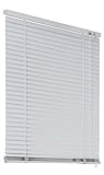 Deco4Me Alu Jalousie mit Bohren für Wand- & Deckenmontage (Weiß, 90 x 130 cm) - Fenster Rollo mit Aluminium-Lamellen 25 mm breit - Venetian Blinds, Jalousetten, Lamellenjalousie, L