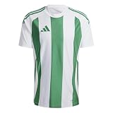 adidas Herren Striped 24 Jersey Shirt, White/Team Green, L