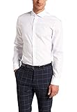 eterna Langarm Hemd Slim FIT Popeline unifarben, Weiß, W40 Lang