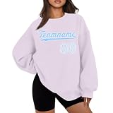 Individuelle Baseball Hoodies Gestalten Sie Ihre Eigenen Hoodies Personalisierte Baseball Pullover Sweatshirts mit Tasche Benutzerdefinierte Name/Teamname/Number Hoodies für Männer Frauen,Light Purp