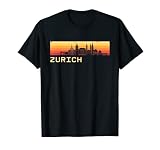 Zürich Skyline Schweiz Souvenir Retro T-S