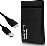 Storite 320GB externes Gaming-Laufwerk, 2,5-Zoll-Festplatte, tragbare Externe 3.0-USB-Festplatte, Speicher und Backup, Game Drive für PS4, PS3, PC-Spiele, Android (schwarz)
