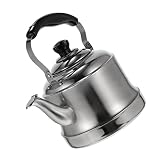 EPIGEIST Edelstahl Flötenkessel mit Ergonomischem Griff und Deckel Induktionsgeeignet Große Kapazität Hitzeisolierend Praktischer Haushalt Wasserkocher für Tee und Alltag