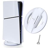 Auarte Vertikale Ständer für PS5 Pro/Slim Zubehör mit Anti-Rutsch Silikonmatte, Upgraded Standfuß für Playstation 5 Pro/Slim Disc & Digital, Halterung für PS5 Pro/Slim - Nicht für PS5 Konsole (weiß)