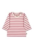 Sterntaler Baby Mädchen Langarmshirt Baby GOTS Langarm-Shirt gestreift - Baby Shirt Langarm - mit Esel Stickerei und Knopf - rosa, 74