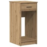 vidaXL Computerschrank mit Schublade Artisan-Eiche 35x45x77 cm, PC-Schrank, CPU-Ständer, PC-Ständer, Büroschrank, CPU-Halter, Computer-Tower-S