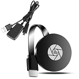 Miracast HDMI Dongle, Wireless Display Dongle for TV, WiFi Display Adapter with Screen Mirroring Unterstützung für Miracast/DLNA/Airplay mit Android/i-OS/Windows/Mac OS/Monitor/Projektor-Black