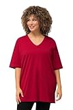 Ulla Popken Damen Basic-v-shirt T-Shirts, Mohn, 50-52 EU