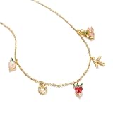 Halskette Ketten Schmuck Herren Frauen Anhänger Necklace 925 Anhänger Halskette Damen Trendige Frucht Buchstaben Kragen Damen Exquisiter Schmuck B