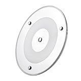 Obeaming Wohnmobil 12V LED Deckenleuchte, 185mm 9W 720lm 3000K Dimmbar Panel Leuchte für Boot Yacht Innenbeleuchtung, 24V Aufbauleuchte Rund mit Touch Dimmer Schalter Zwei Farbe(Warm Weiß/Blau)
