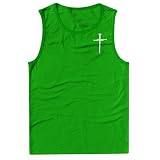 Muscle Shirt Herren Festival Einfarbig T-Shirts Muscle Funktionsshirt Strand Shirt Atmungsaktive Sportunterhemden Casual Trägershirts Ärmellose Unterhemd Männer Top