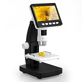 CIMELR 4,3-Zoll-Digital Mikroskop, 50X-1000X Auflösung, USB Mikroskop mit 8 einstellbaren LED-Beleuchtungen, Mikroskop für Erwachsene/Kinder (306-B)
