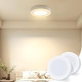 Aigostar Deckenlampe LED 6W 3000K Deckenleuchte, 600lm lampen decke ideal für Badezimmer Balkon Flur Küche Wohnzimmer, Warmweiß Badezimmerlampe Ø12.3cm, 2 Packung