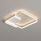 Wylolik 60W LED-Deckenleuchte, kreative quadratische Deckenleuchte, Moderne, minimalistische Deckenleuchten, 3-farbig dimmbare Deckenleuchte aus Aluminium für Küche, Schlafzimmer, Waschkü