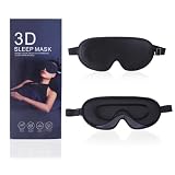 Augenmaske zum Schlafen, 3D-konturierte Verdunkelungs-Schlafmaske mit verstellbarem Riemen, weiche und bequeme Augenabdeckungen für Damen und Herren, perfekt für Reisen, Meditation, Nick